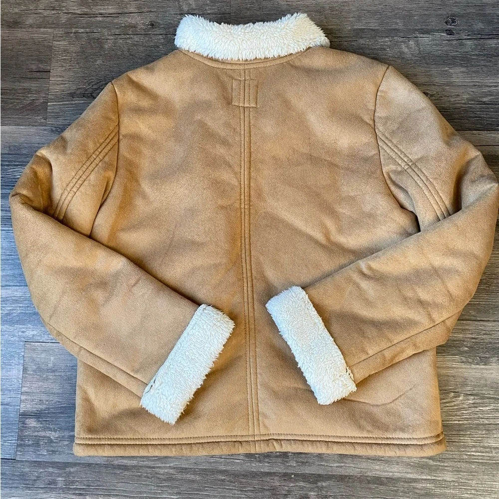 Old Navy Girl’s Tan Sherpa Jacket Size XL (14)